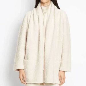 Vince Drape Front Cardigan Sweater Nubby Wool Ivory
AC5
